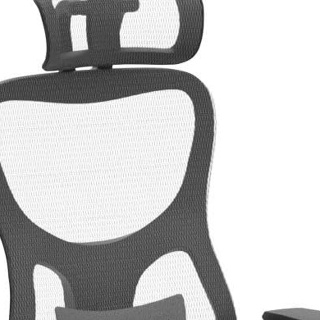 Black Gray and Silver Adjustable Height Swivel Rolling Office Chair