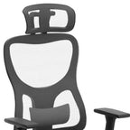 Black Gray and Silver Adjustable Height Swivel Rolling Office Chair