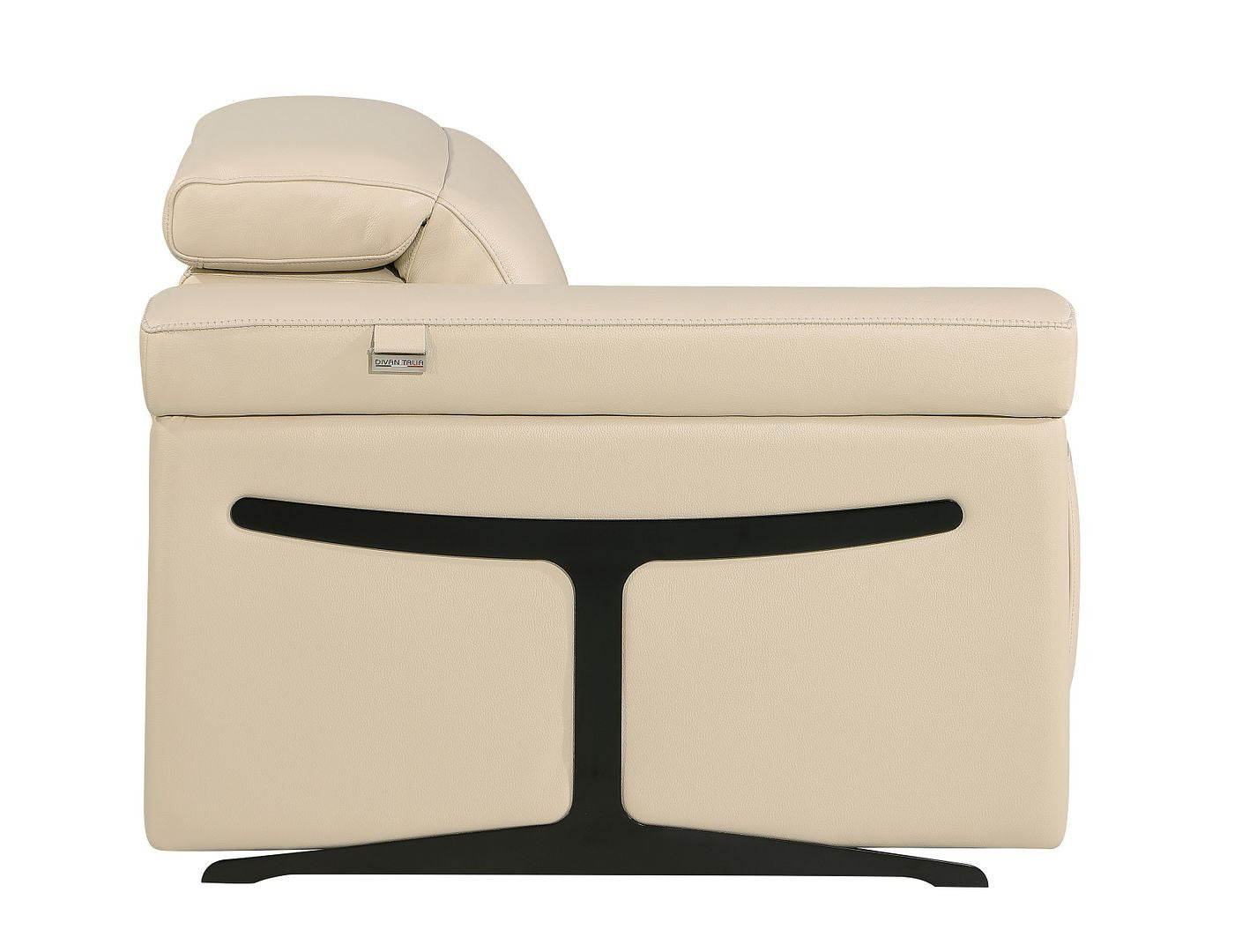 Beige Italian Leather Power Reclining U Shaped Ten Piece Corner Sectional With Console