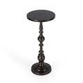 23" Bronze Metal Round Pedestal End Table