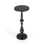 23" Bronze Metal Round Pedestal End Table
