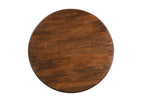 Five Piece Brown Round Solid Wood Dining Set with Four Chairs
