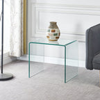 Clear Glass Floor Shelf End Tables