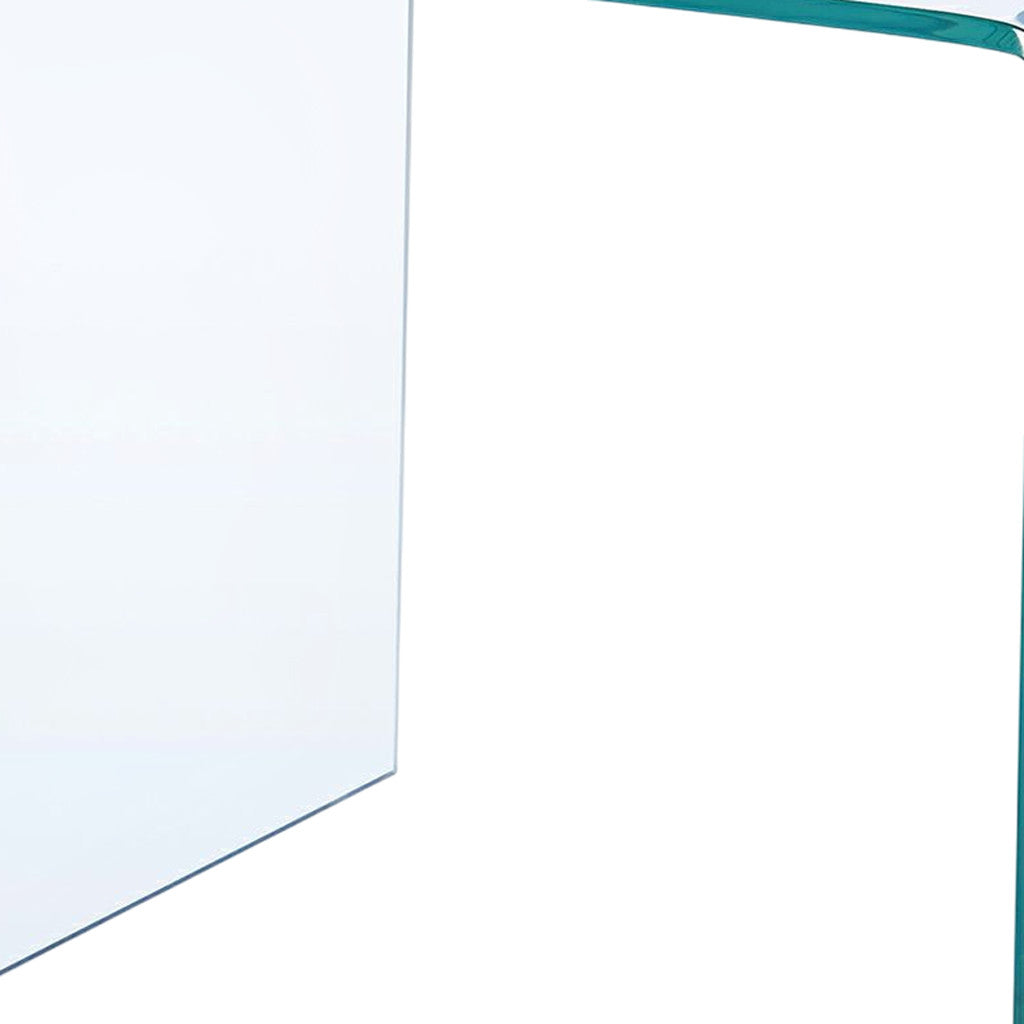 Clear Glass Floor Shelf End Tables