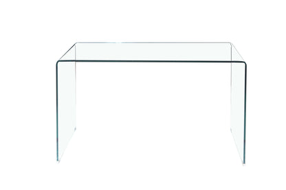 43" Clear Glass Solid Console Table