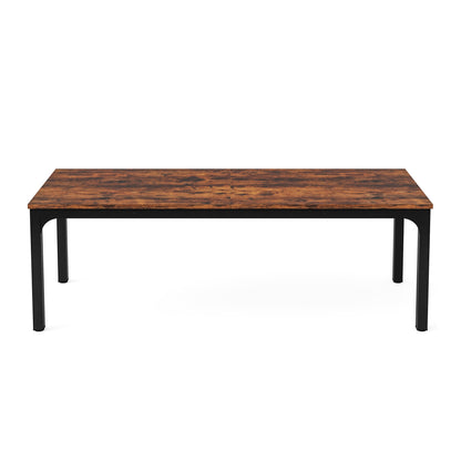 46" Brown Solid Wood Dining Table