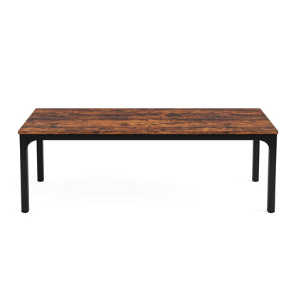 46" Brown Solid Wood Dining Table