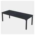 46" Black Solid Wood Dining Table