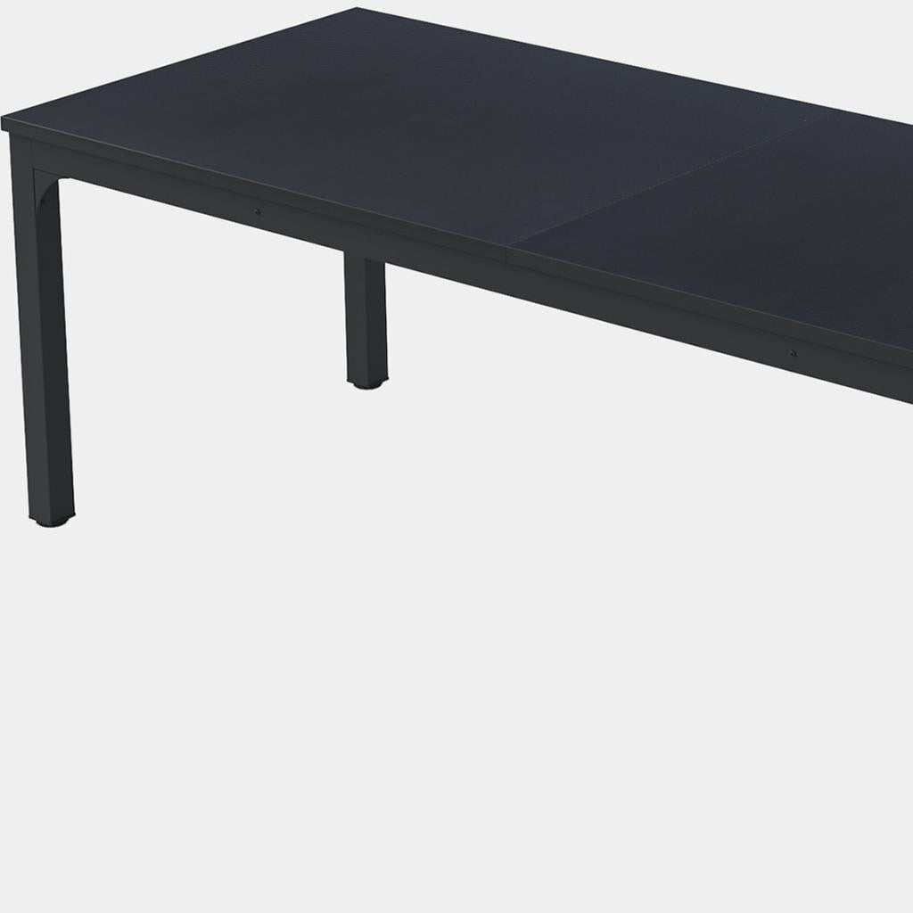 46" Black Solid Wood Dining Table