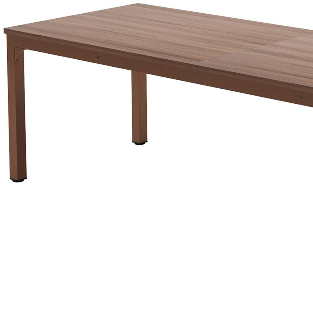 46" Brown Solid Wood Dining Table