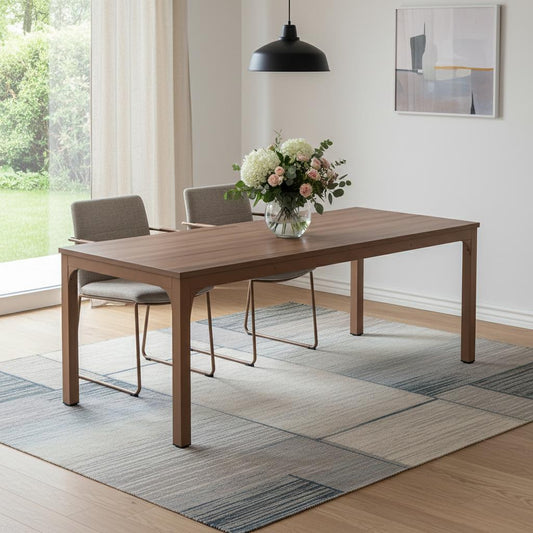 46" Brown Solid Wood Dining Table