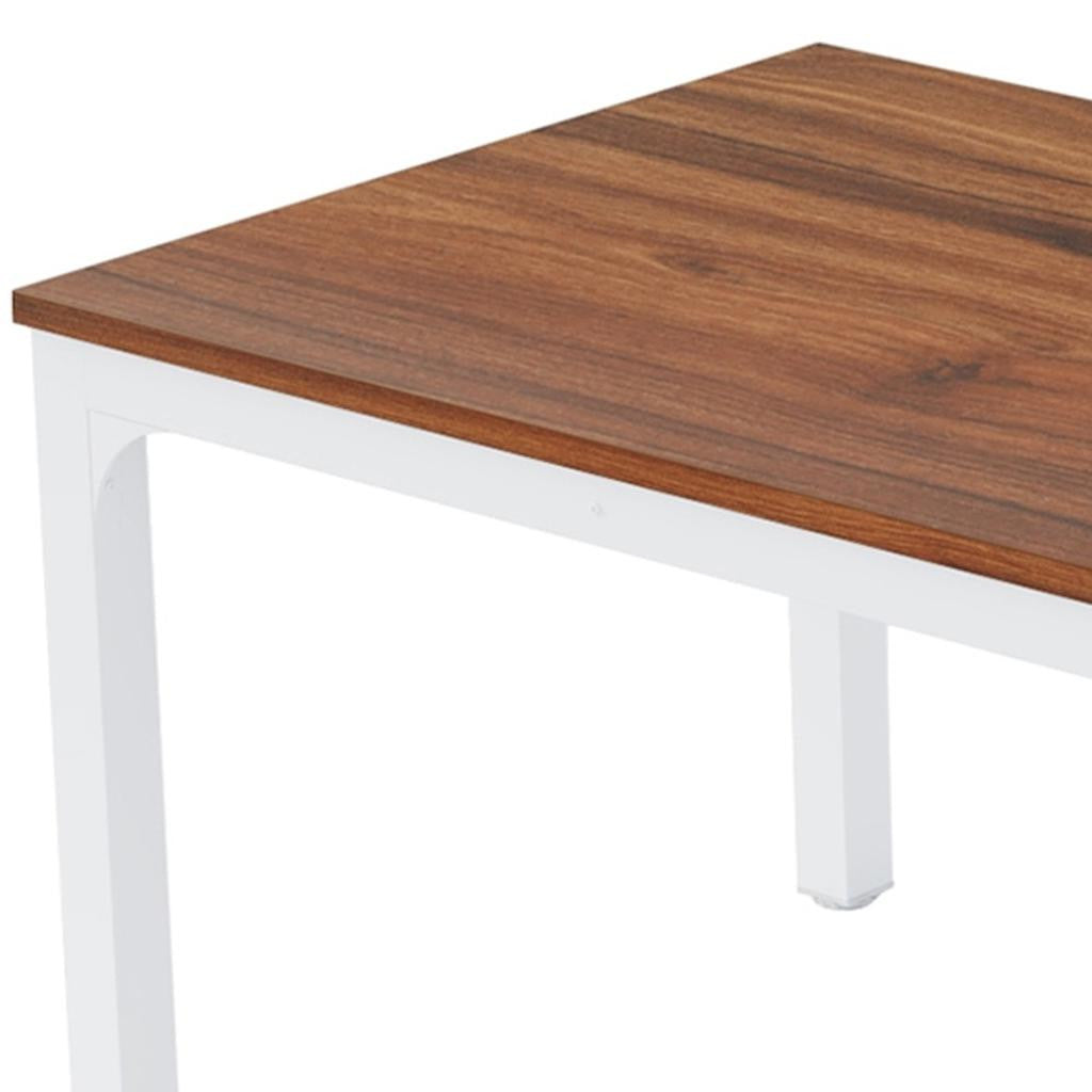 46" Brown Solid Wood Dining Table