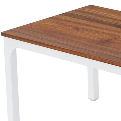46" Brown Solid Wood Dining Table