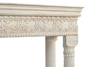 70" White Floral Solid Wood Solid Wood Storage Bench with Flip Top
