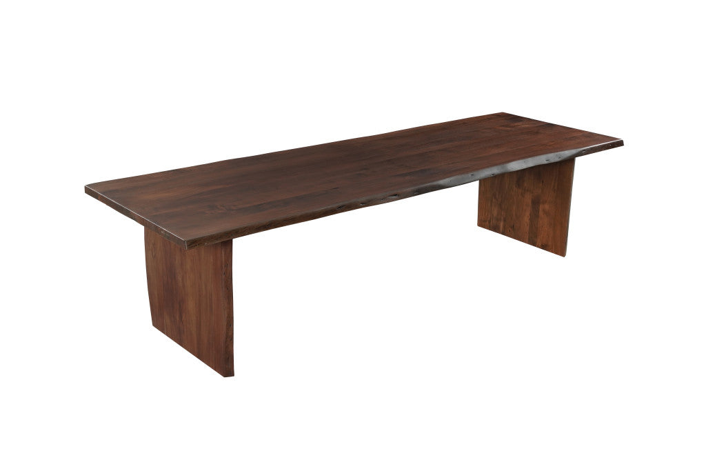 13 Piece Brown Solid Wood Dining Set with 12