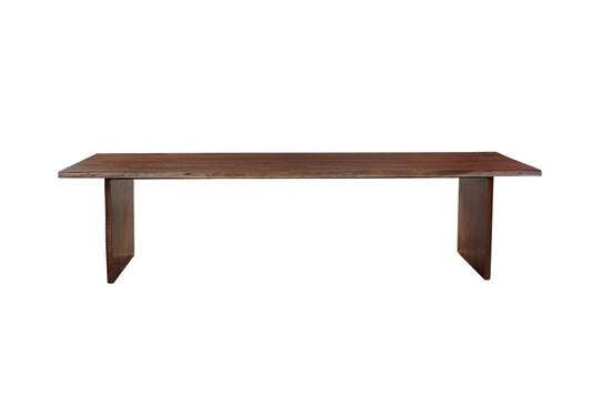 13 Piece Brown Solid Wood Dining Set with 12