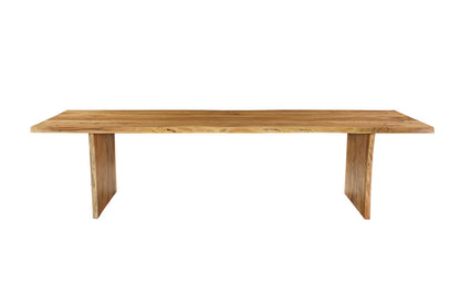 15 Piece Brown Solid Wood Dining Set with 14