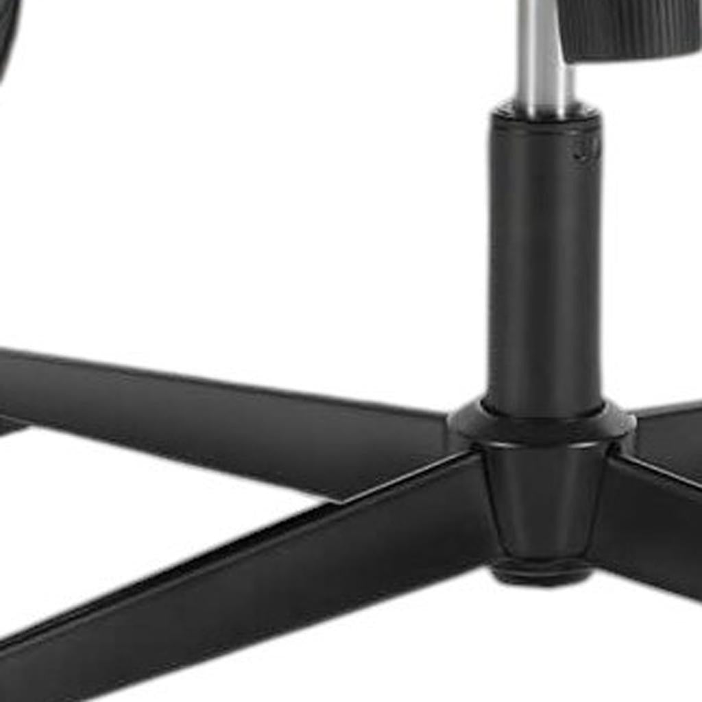 19" Black Tufted Swivel Lounge Chair