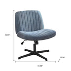 19" Black Tufted Swivel Lounge Chair