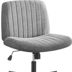 19" Black Tufted Swivel Lounge Chair