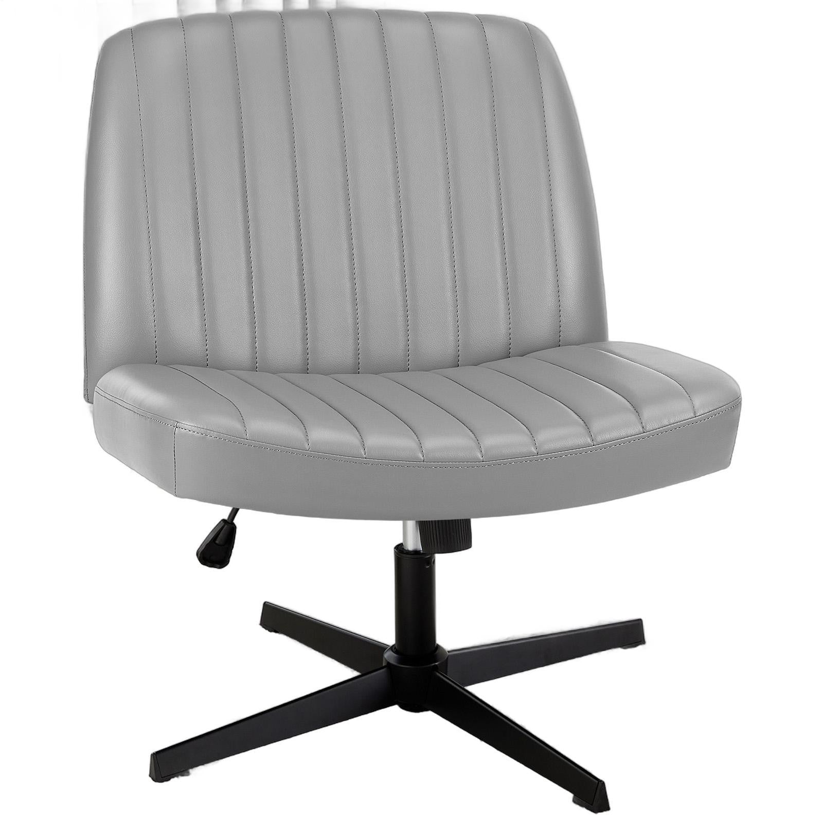 19" Black Tufted Swivel Lounge Chair