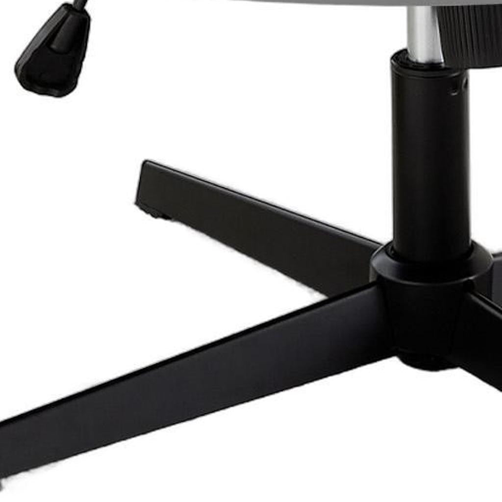 19" Black Tufted Swivel Lounge Chair