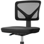 17" Black Tufted Swivel Lounge Chair