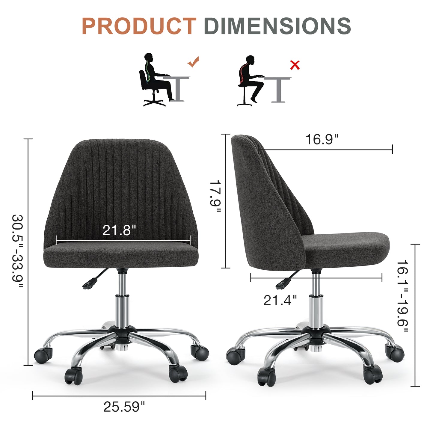 21" Silver Tufted Swivel Lounge Chair
