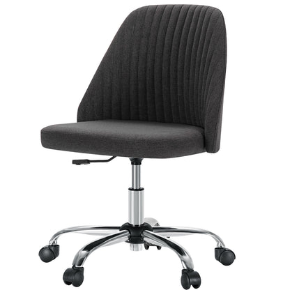 21" Silver Tufted Swivel Lounge Chair