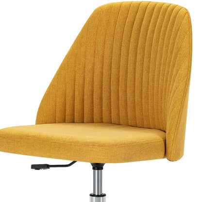 21" Silver Tufted Swivel Lounge Chair