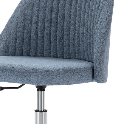 21" Silver Tufted Swivel Lounge Chair