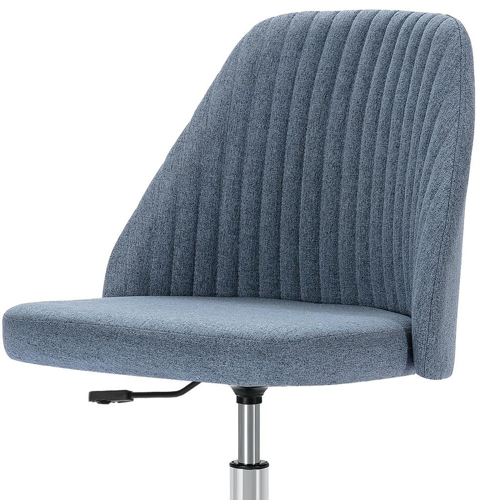 21" Silver Tufted Swivel Lounge Chair