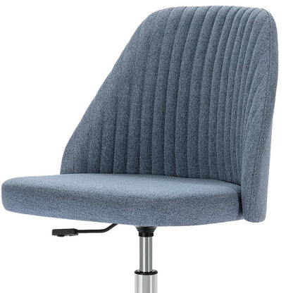 21" Silver Tufted Swivel Lounge Chair