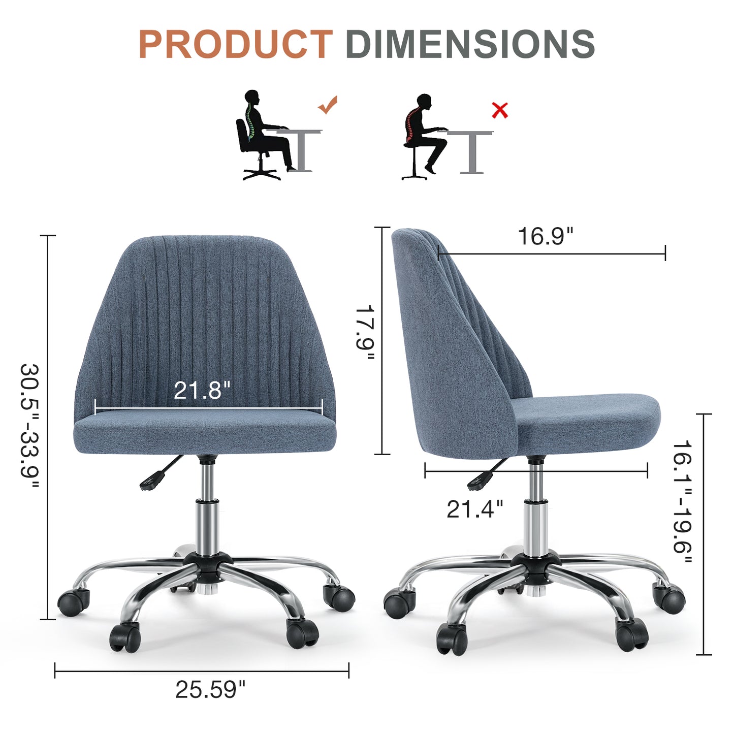 21" Silver Tufted Swivel Lounge Chair