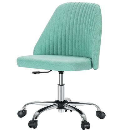 21" Silver Tufted Swivel Lounge Chair