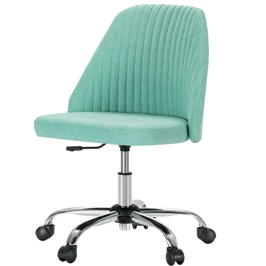 21" Silver Tufted Swivel Lounge Chair