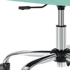 21" Silver Tufted Swivel Lounge Chair