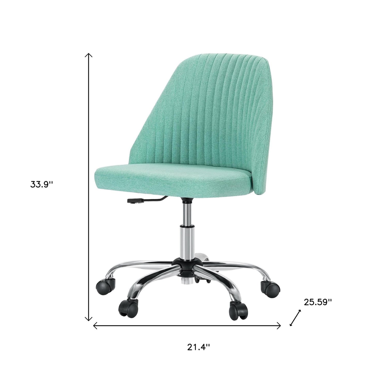 21" Silver Tufted Swivel Lounge Chair