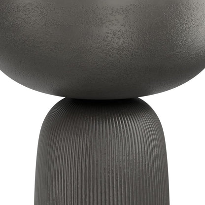21" Black Aluminum Round End Table