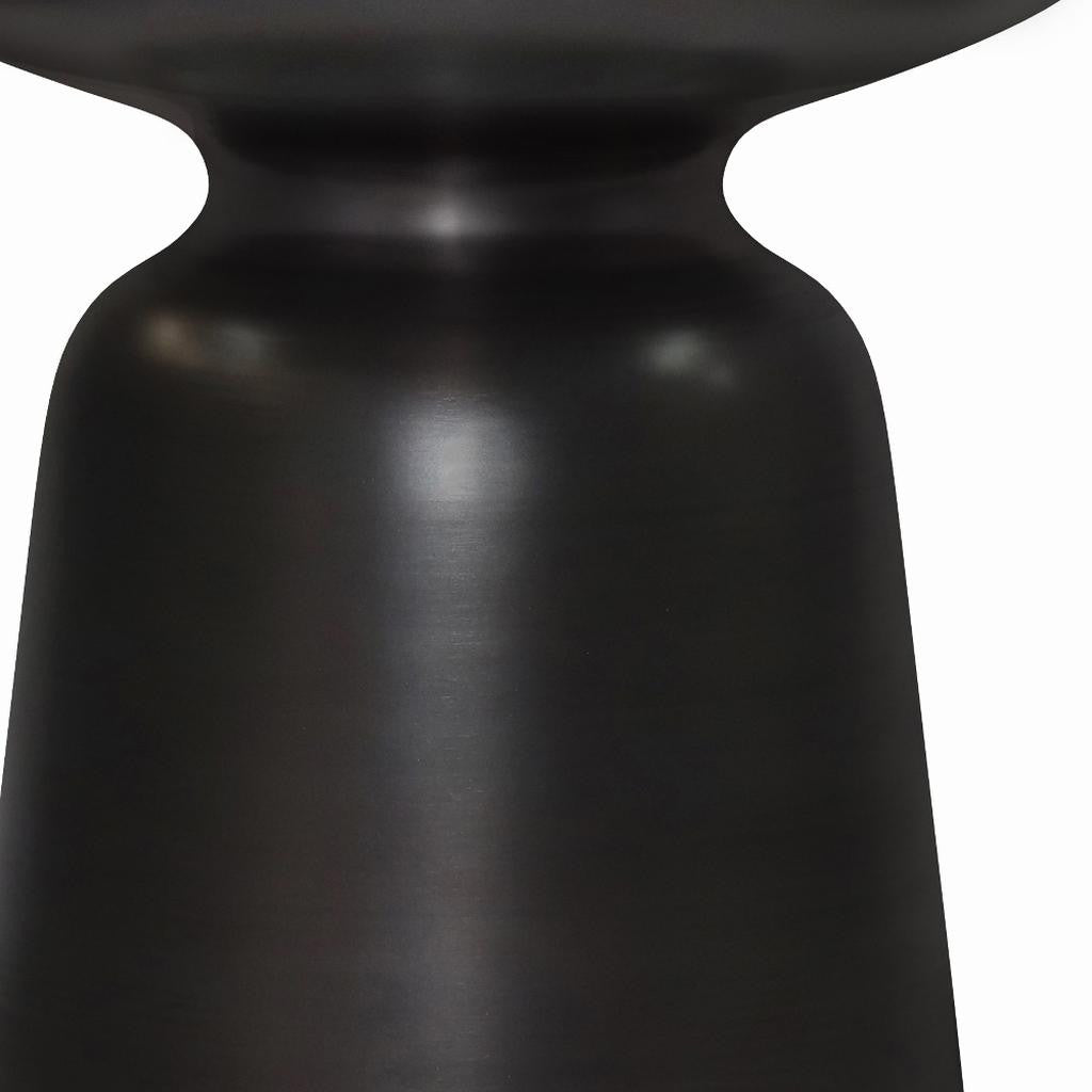 18" Copper Metal Round End Table