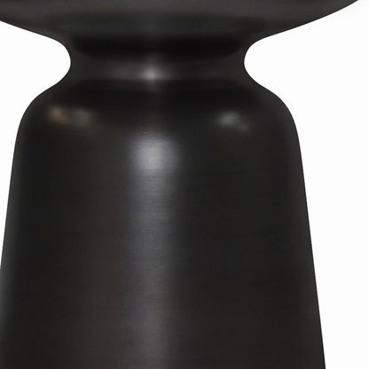 18" Copper Metal Round End Table