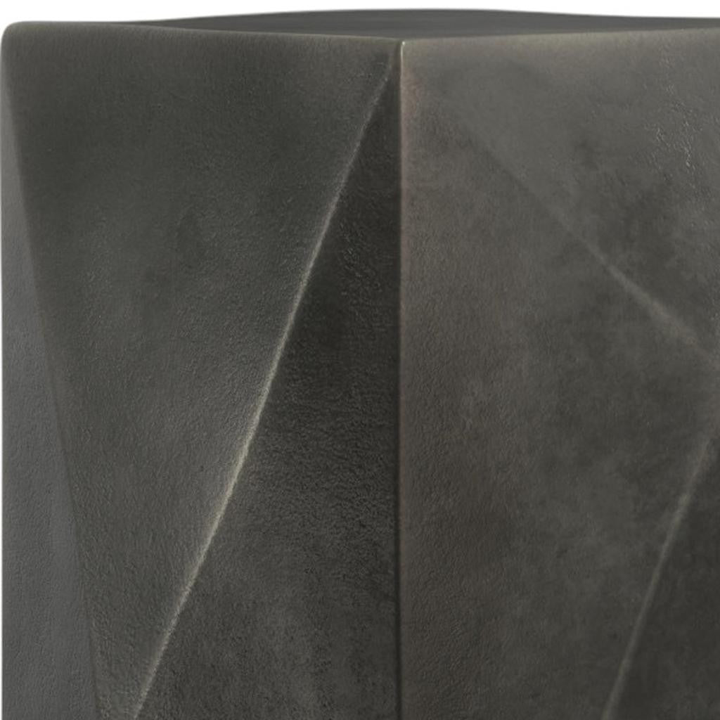 18" Graphite Aluminum Square End Table