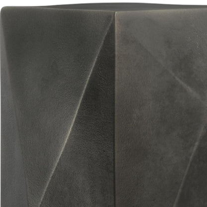 18" Graphite Aluminum Square End Table