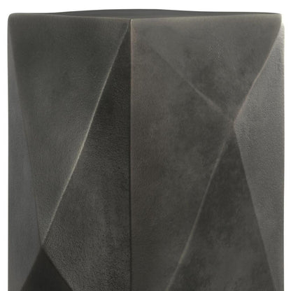 18" Graphite Aluminum Square End Table
