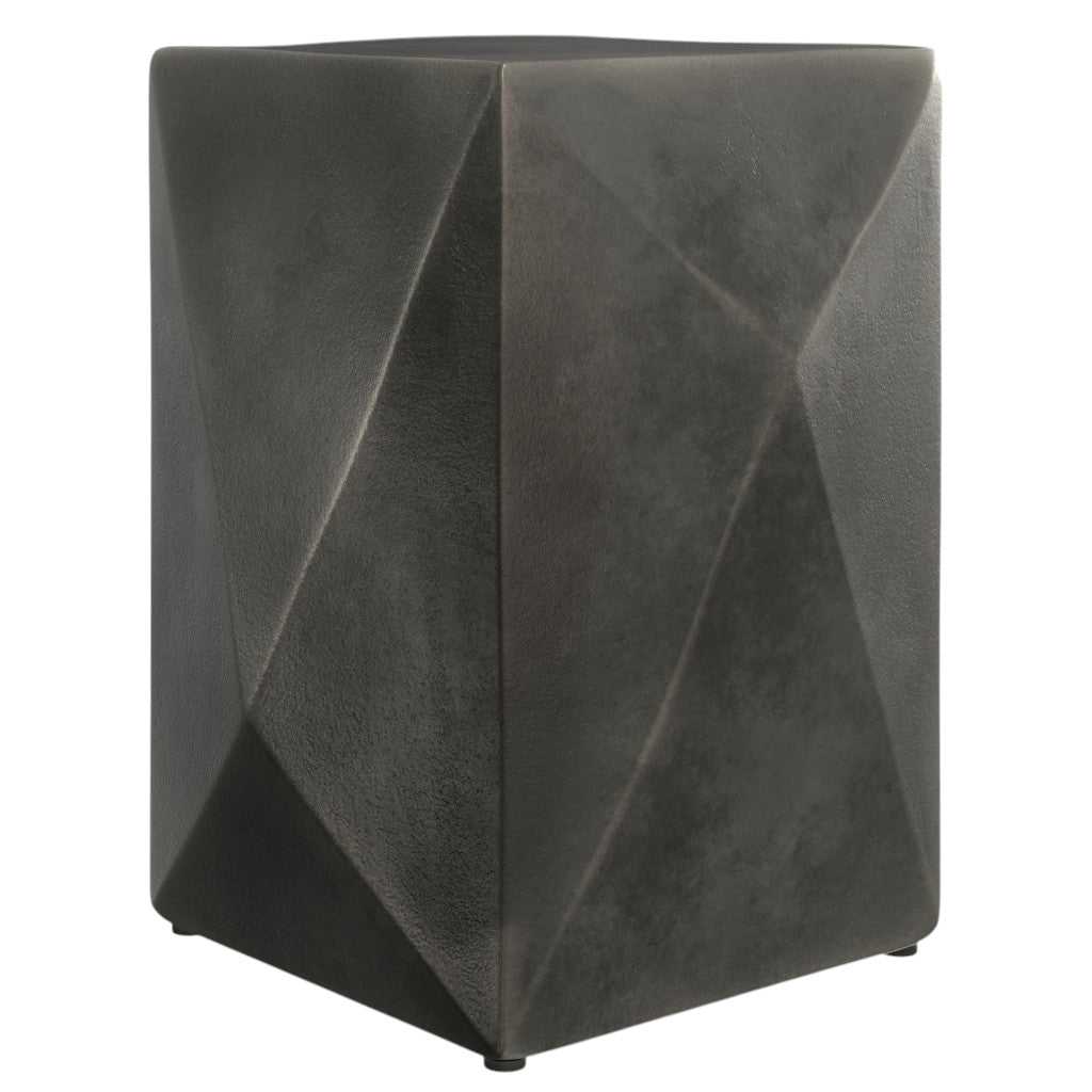 18" Graphite Aluminum Square End Table