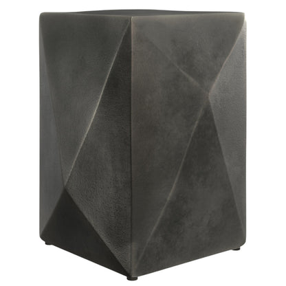 18" Graphite Aluminum Square End Table