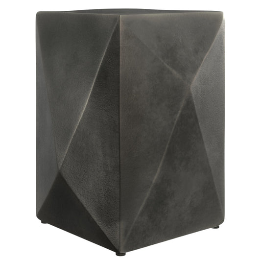 18" Graphite Aluminum Square End Table
