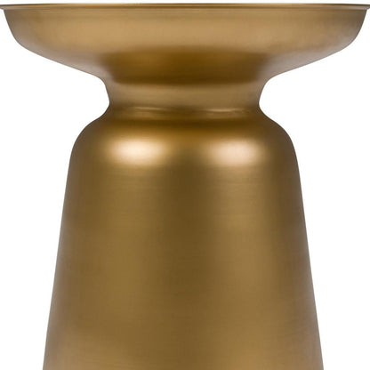 18" Gold Metal Round End Table