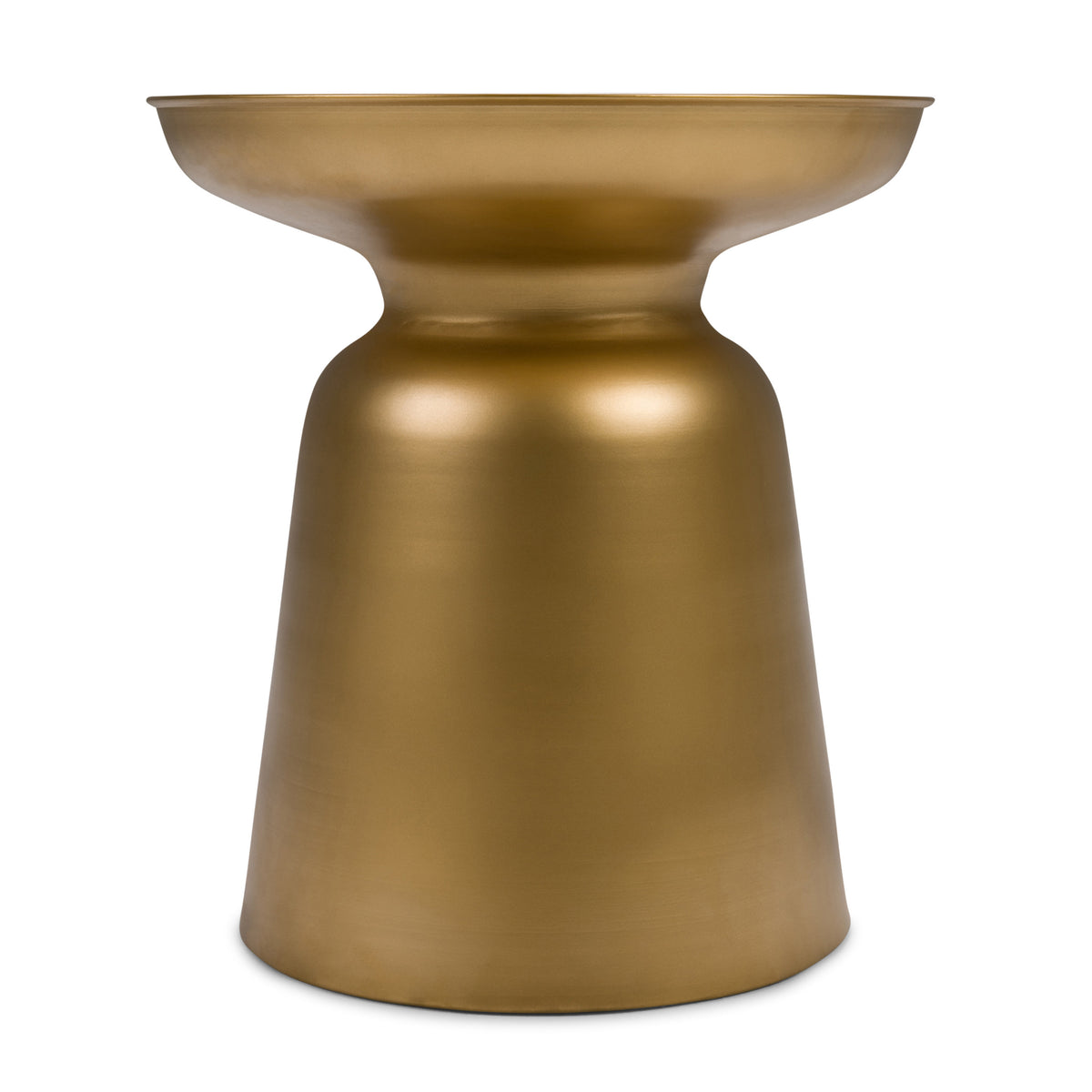 18" Gold Metal Round End Table