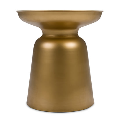 18" Gold Metal Round End Table